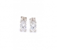 buy solitaire silver earrings by Ornatejewels